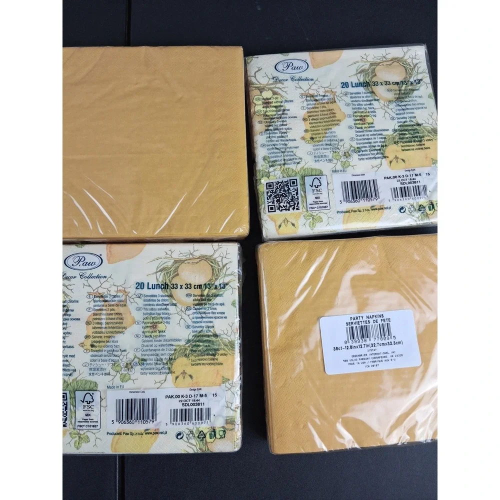 Baby Chicks Paper Luncheon Napkins 12X12 Lot of 4 Packs Easter‎ Decoupage Craft